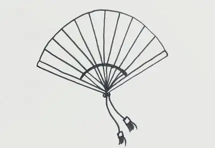 手绘彩色扇子简笔画教学步骤古风圆扇扇子简笔画怎么画