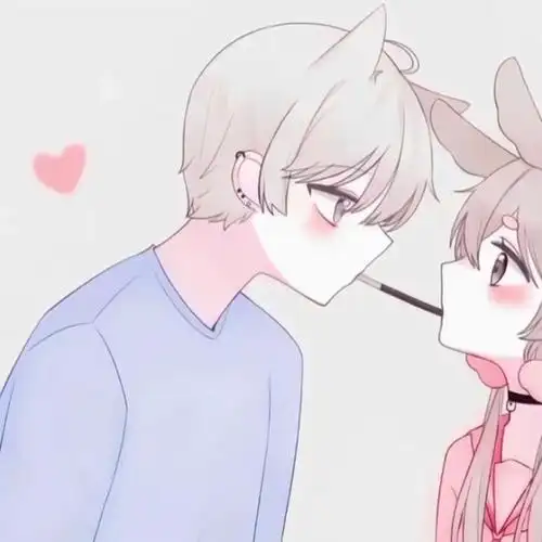 超甜的情侣头像一人一半动漫甜到掉渣