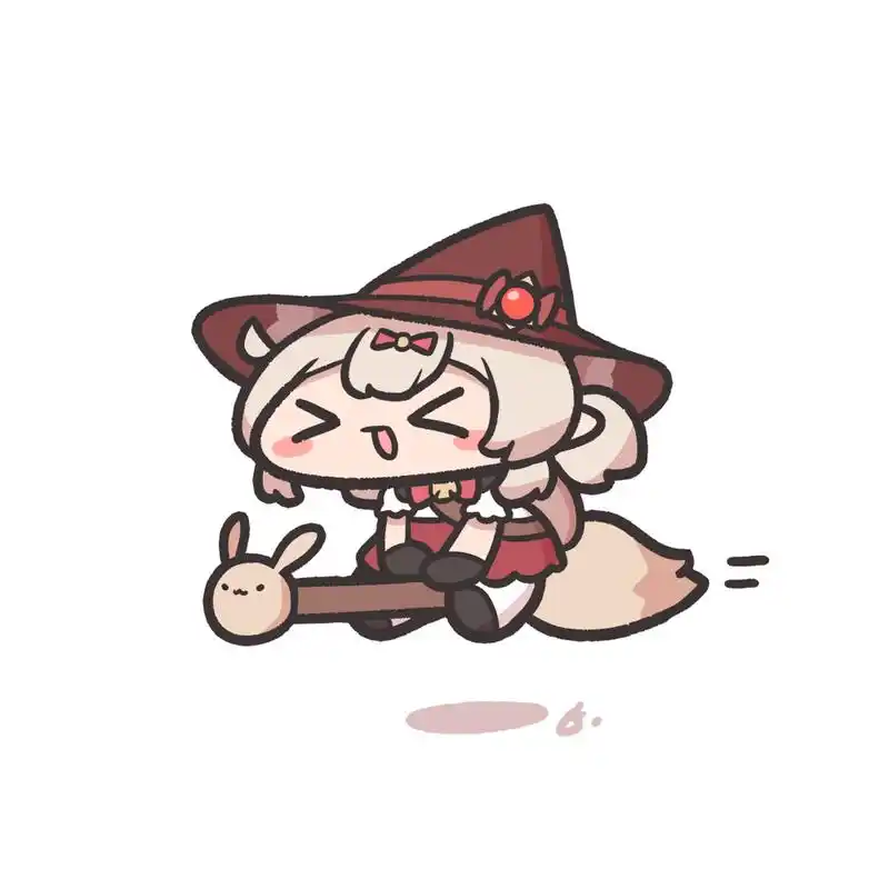 画师:underdatv,这什么勾八表情包[捂脸](可莉的魔法扫帚没魔力飞不