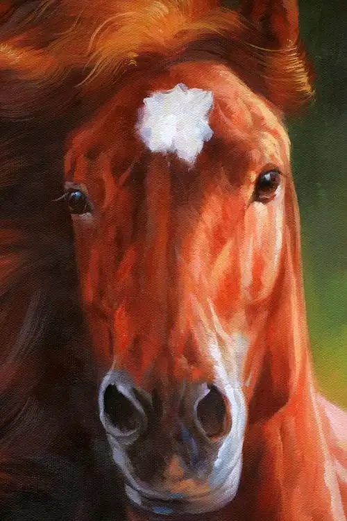 苏章峰《枣红马》写实 实力派青年画家