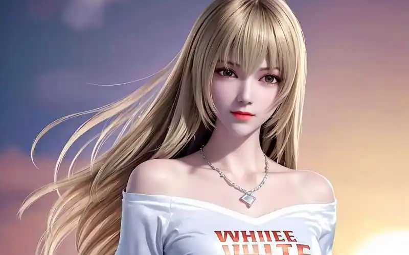 国漫女神4k高清壁纸:简约唯美风,卸下战甲的天使彦略显温柔