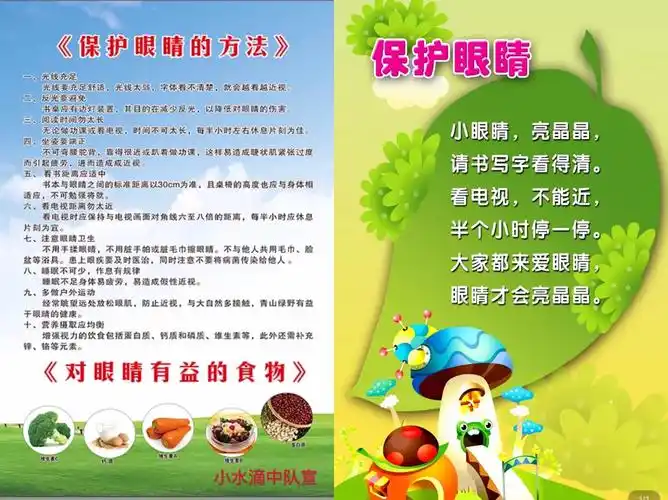 这是保护眼睛的宣传页.