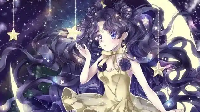 插画师快速绘制《美少女战士》角色人形露娜!画风华丽细节精美!