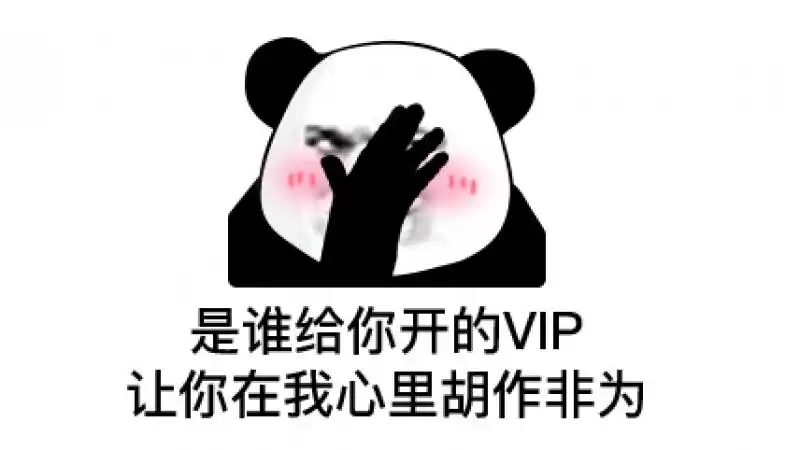 文章列表 表情包专题 熊猫头表情 | 谁给你开的vip,让你在我心里
