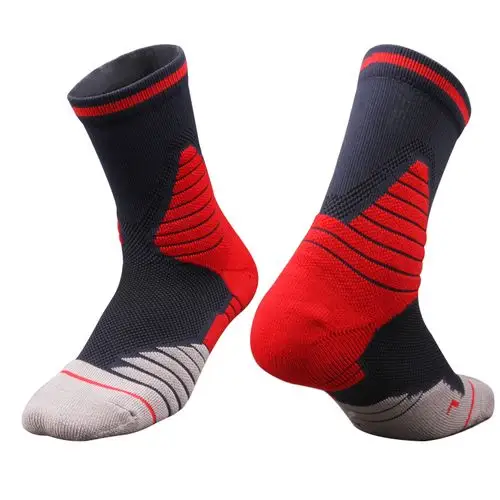 精英袜篮球袜子男冬季加厚防滑高筒中筒专业运动袜跑步透气毛巾袜