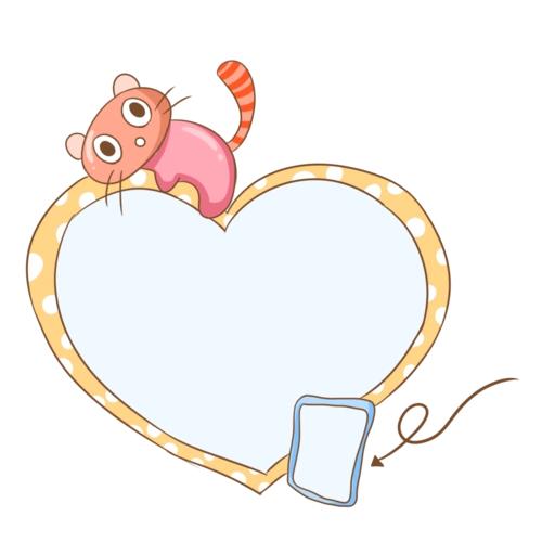 可爱的小猫咪边框插画图片