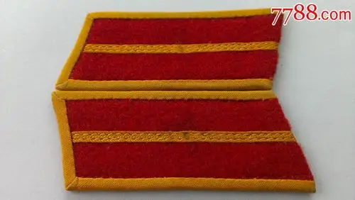 55式陆尉官领章一对