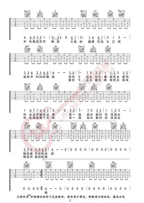 谱吉他弹唱发布/睿影热度/1849周深《大鱼(ikaopu可播放版)》吉他谱本