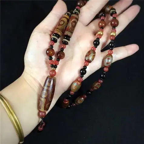 天珠项链搭配图片大全,天珠项链的搭配图片欣赏