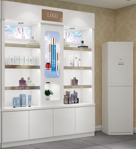 化妆品展柜烤漆现代简约护肤品陈列柜形象柜美容院产品展示柜定制好不