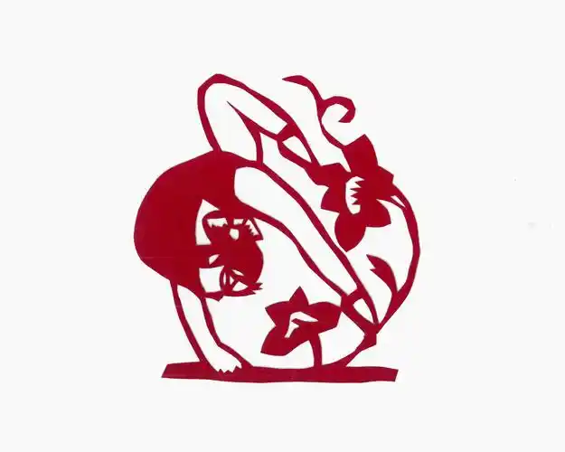 美丽轻灵的芭蕾舞演员和雪花剪纸步骤