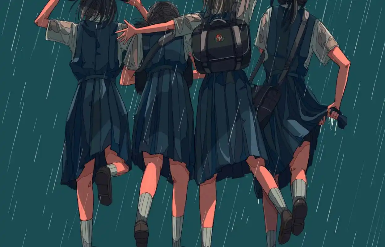 用背影诉说尾声少女背影插画特辑20210319