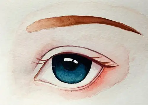 古风水彩眼睛练习