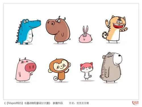 陆豪经典——卡通动物和人物系列(jpg/png/eps)
