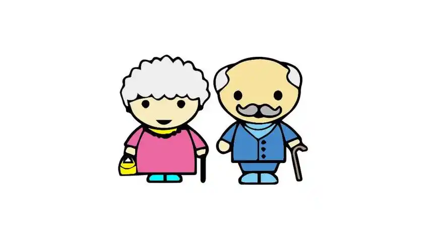 爷爷奶奶简笔画