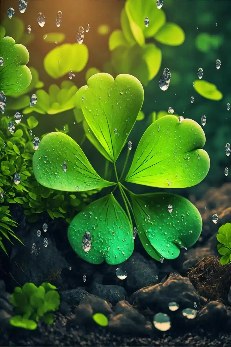 四叶草又名"幸运草",花语:"幸福" 一叶代表真爱;二叶代表 - 抖音