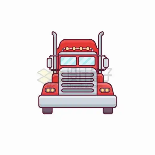 设计盒子为您提供mbe风格红色卡车头正面图png图片免