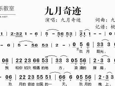 玖月奇迹 玖月奇迹 歌谱 简谱