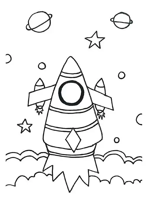 简笔画火箭🚀
