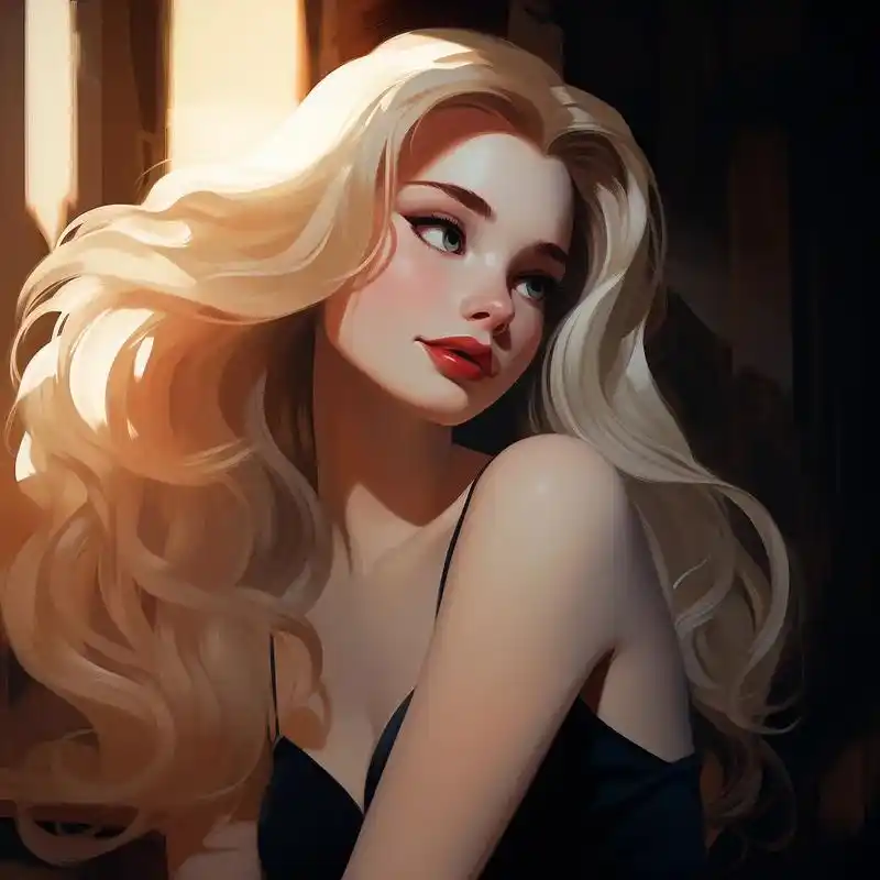 ins风欧美女生卡通头像.金发欧美ins卡通女生头像,又美又 - 抖音