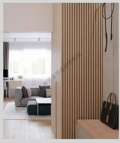 定制实木格栅电视背景墙细格栅板卧室客厅免漆护墙板网红长城板小格栅