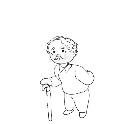 老爷爷简笔画 老爷爷简笔画图片大全