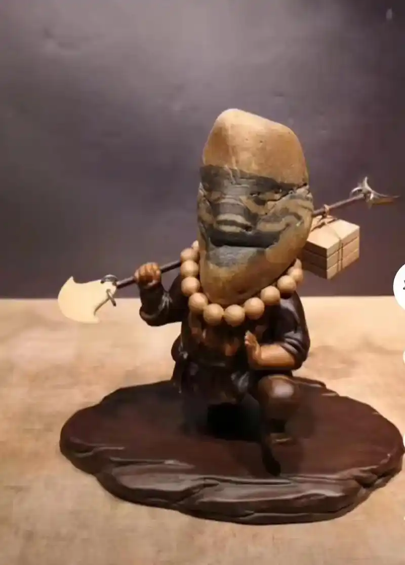 奇石人物头像石 - 抖音