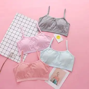 发育期小背心女 初中学生吊带8-16岁薄款文胸大童少女内衣中学生