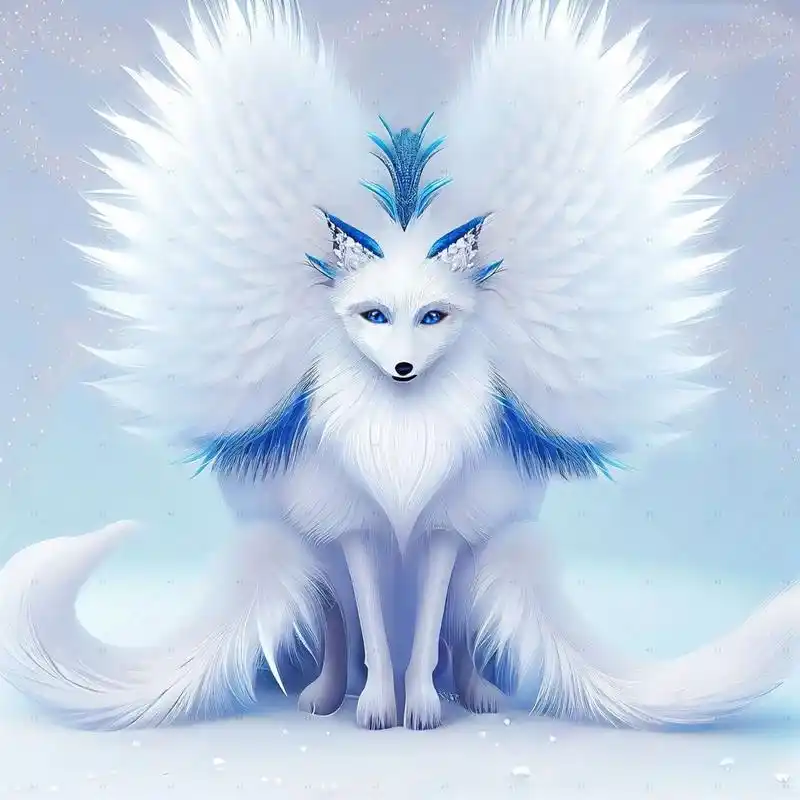 我和ai有画说# #九尾狐# #数字艺术# #数字油画# #数字藏