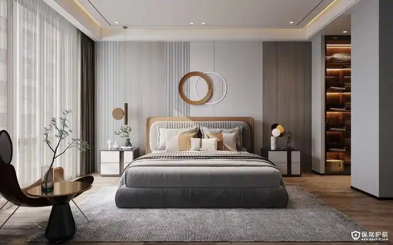 130㎡简约轻奢风装修效果图