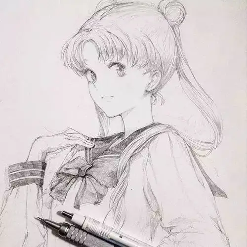 动漫人物素描,超适合画满一本速写本_素描入门_零二七艺考