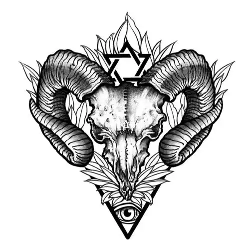 y7-原创设计 羊头 上帝之眼 六芒星