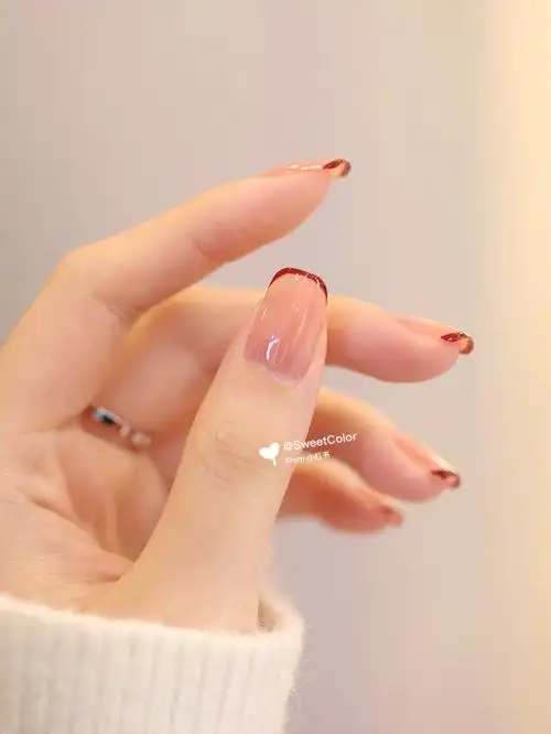 纯色美甲78我宣布裸粉色真的是yyds