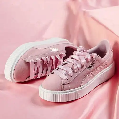 puma彪马板鞋女鞋2021夏季新款蕾哈娜粉色厚底松糕鞋休闲鞋369172