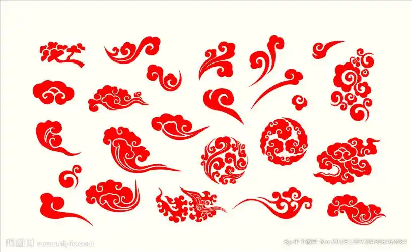 祥云花纹设计图__花边花纹_底纹边框_设计图库_昵图网nipic.com