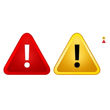 红黄警示标志psd素材