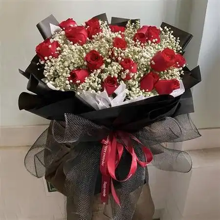 情人节送花的朋友圈怎么发