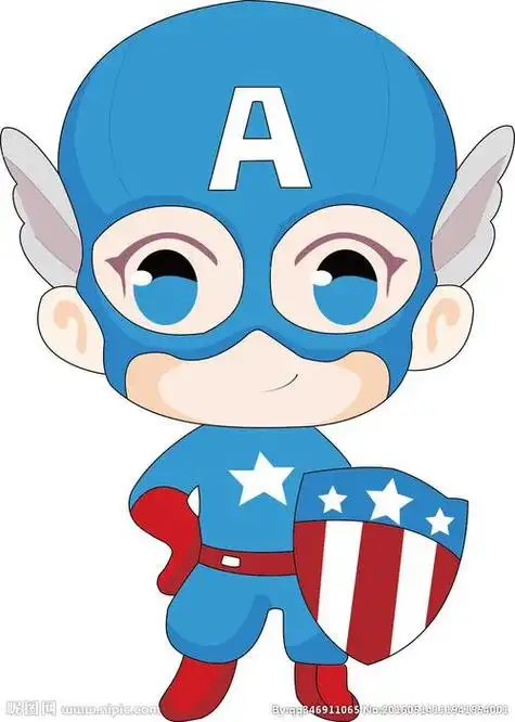 美国队长$钢铁侠q版美国队长美国队长简笔画大全绘画启蒙班丨是他!