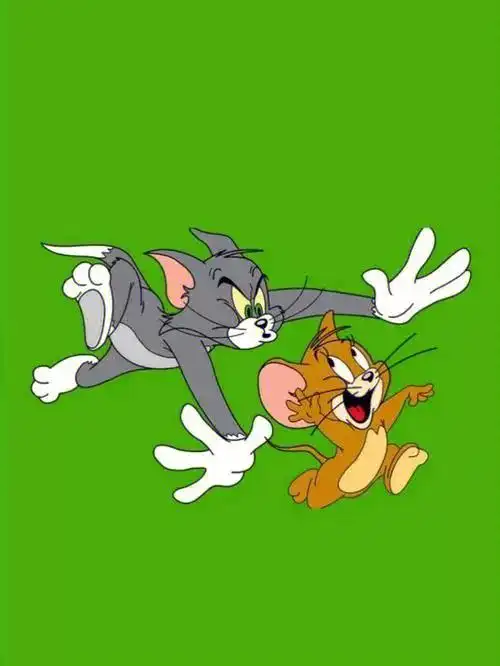 绿色系猫和老鼠汤姆和杰克壁纸背景