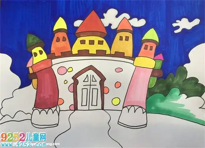 童话王国的画怎么画小学生手抄报素材