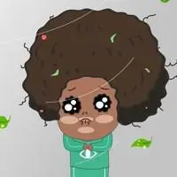 爆炸头脸黑的可爱动漫人物_微信头像图片大全