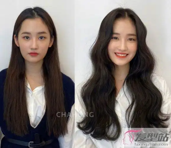 直发vs卷发效果对比图颜值发量都翻倍巨显气质