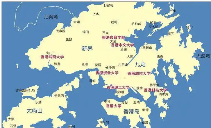 香港大学分布地图