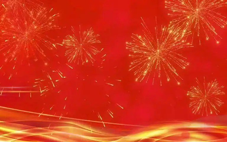 视频素材丨4k红色喜庆大气新春元旦晚会动态视频背景