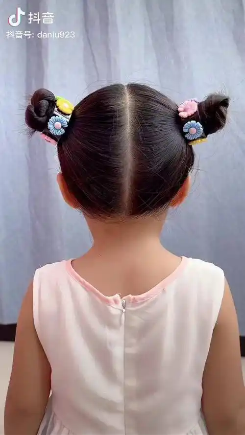 丸子头 儿童编发 夏日清凉发型_发型_儿童_宝贝