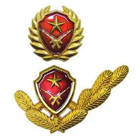 上个全图 上面的是07式武警士兵夏常服(衬衣)的领花 下面的是07