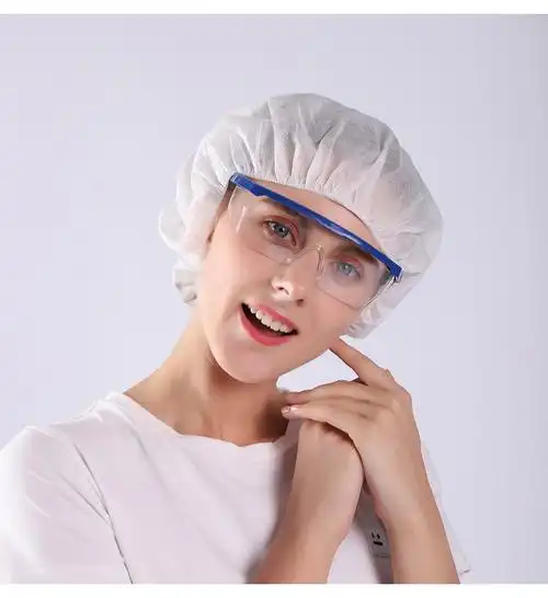 无纺布网帽食品餐饮厨师帽防尘厨房卫生一次性帽子工作帽男女头套条形
