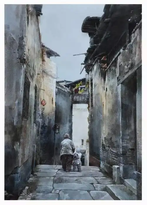 阳光水彩#刘永健 的水彩……古典韵致与人间诗意