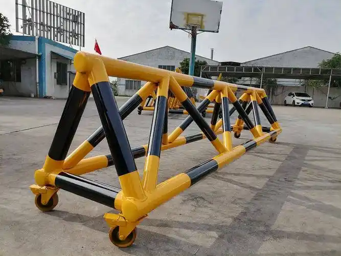 校园通道安全隔离护栏大型三角架手推圆管防撞栏