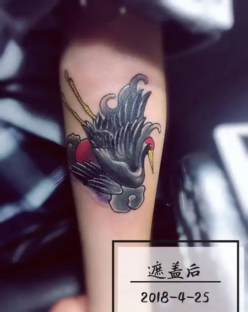 小臂 小图遮盖纹身图片_成品手臂清新动物纹身图案